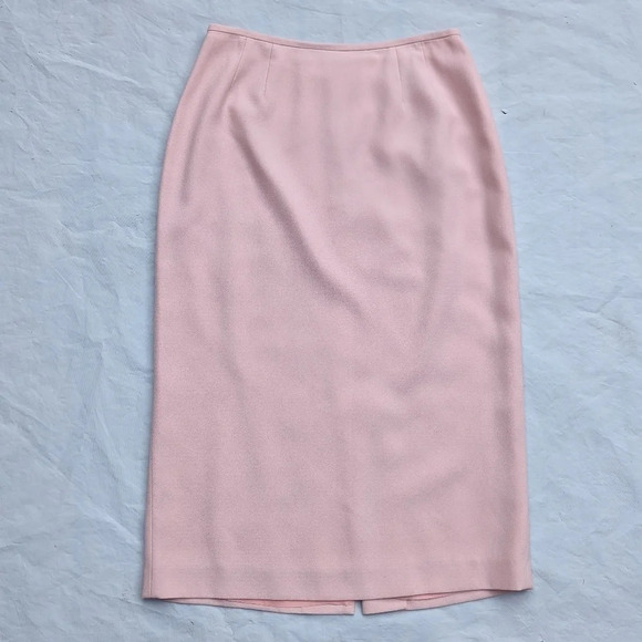 Vintage Dresses & Skirts - Vintage Baby Pink Pencil Skirt with Back Slit - Woman's  10P Barbie